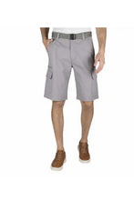 WearFirst Men's 11" Inseam Classic Fit Free-Band Cargo Shorts Gray Size W42