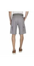 WearFirst Men's 11" Inseam Classic Fit Free-Band Cargo Shorts Gray Size W42